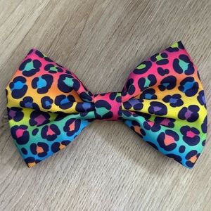 Dog Bow Tie - Rainbow Leopard